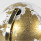 White & Gold 20cm World Globe Ornament