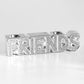 Sparkly Glitter Friends Word Art Ornament Tealight Candle Holder