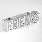 Sparkly Glitter Friends Word Art Ornament Tealight Candle Holder