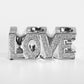 Sparkly Glitter Love Word Art Ornament Tealight Candle Holder