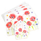Set of Poppies 4 Placemats and 4 Coasters