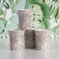 Set of 4 William Morris Bachelor's Button Fine China Grey Floral Mugs