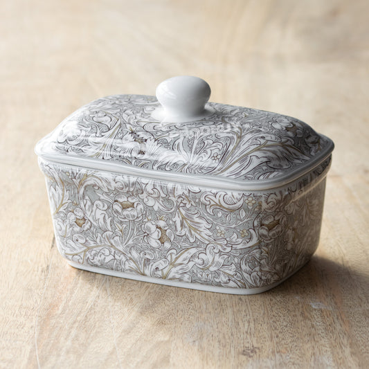 William Morris Grey Bachelor's Button Butter Dish