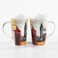 Set of 4 Classic London Big Ben Souvenir UK Tall Latte Mugs Cups Hot Drinks Tea Coffee