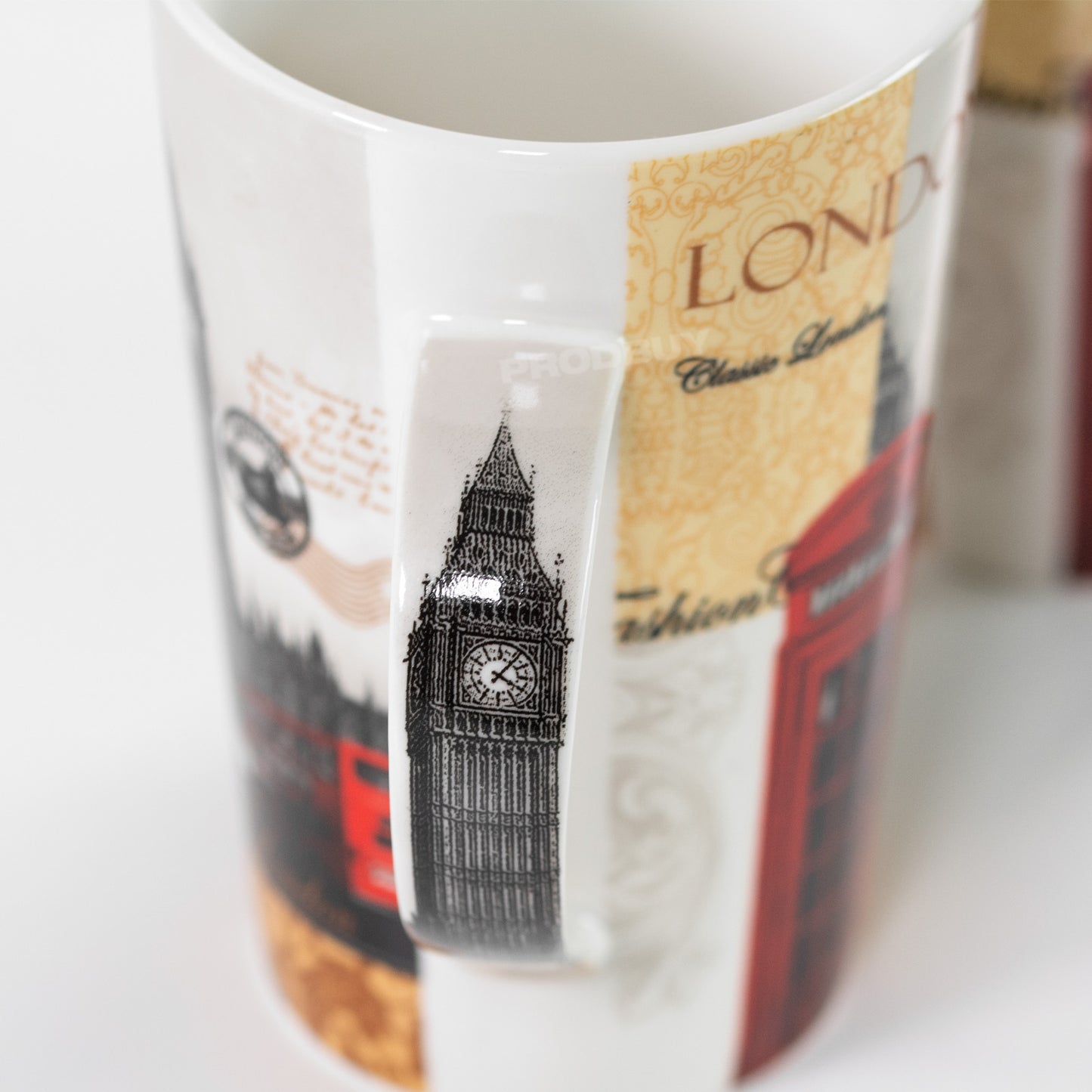 Set of 4 Classic London Big Ben Souvenir UK Tall Latte Mugs Cups Hot Drinks Tea Coffee