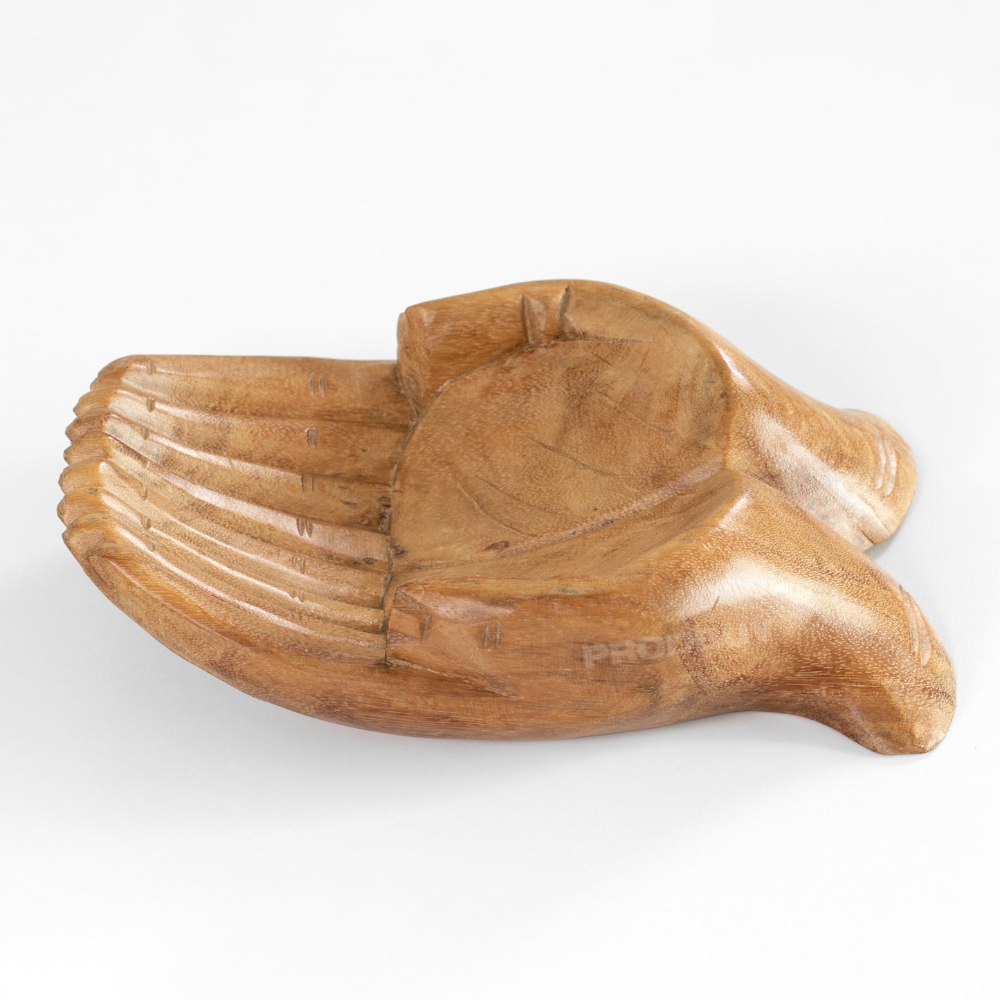 Hands of Hope Teak Root Wood Bowl Hand Carved