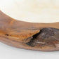 Pearl & Teak Root Wood Display Bowl 40cm White & Hand Carved Wooden