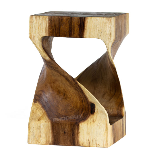Unique Natural Wooden Twist Table 45cm