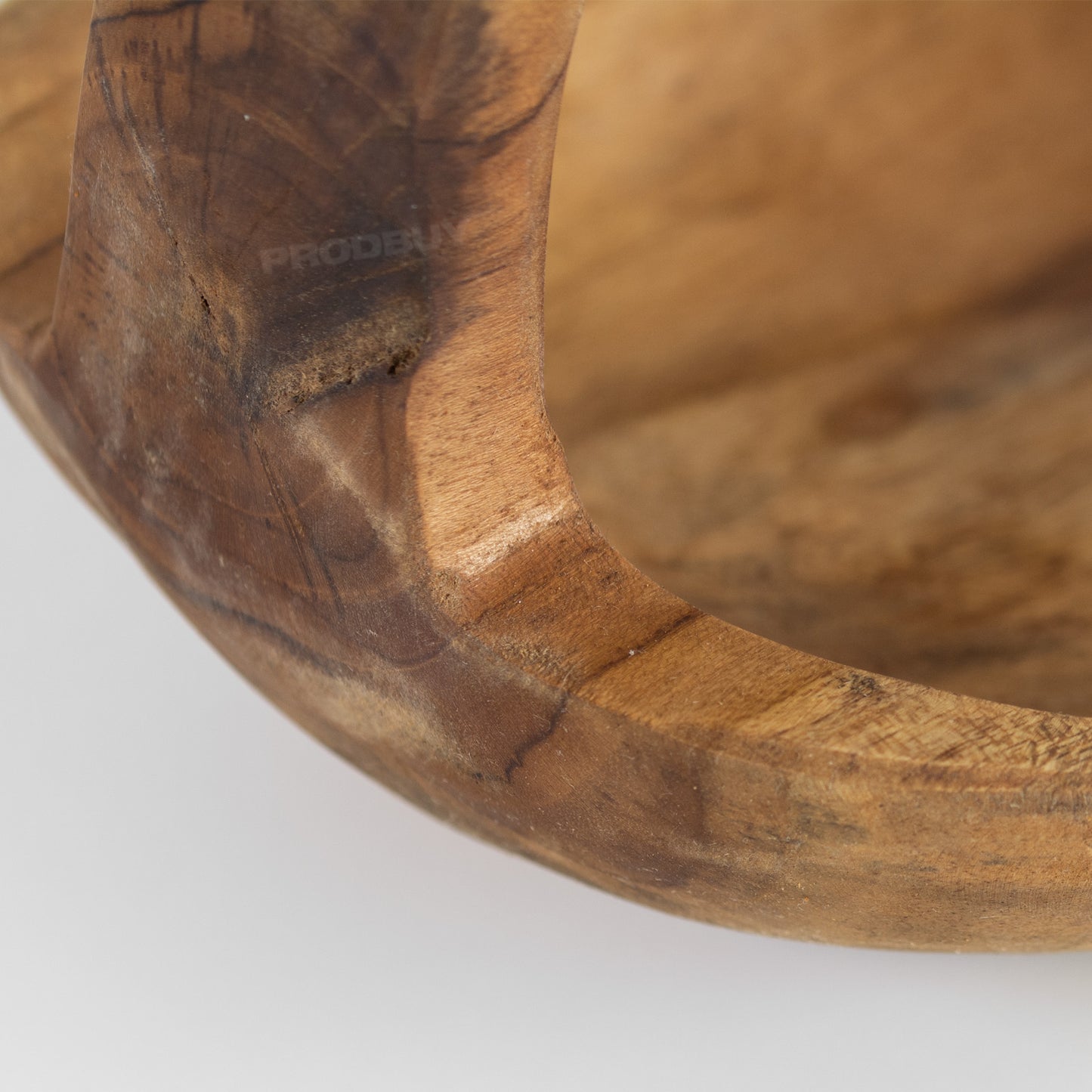 Teak Root Wood Long Trug 36cm Hand Carved