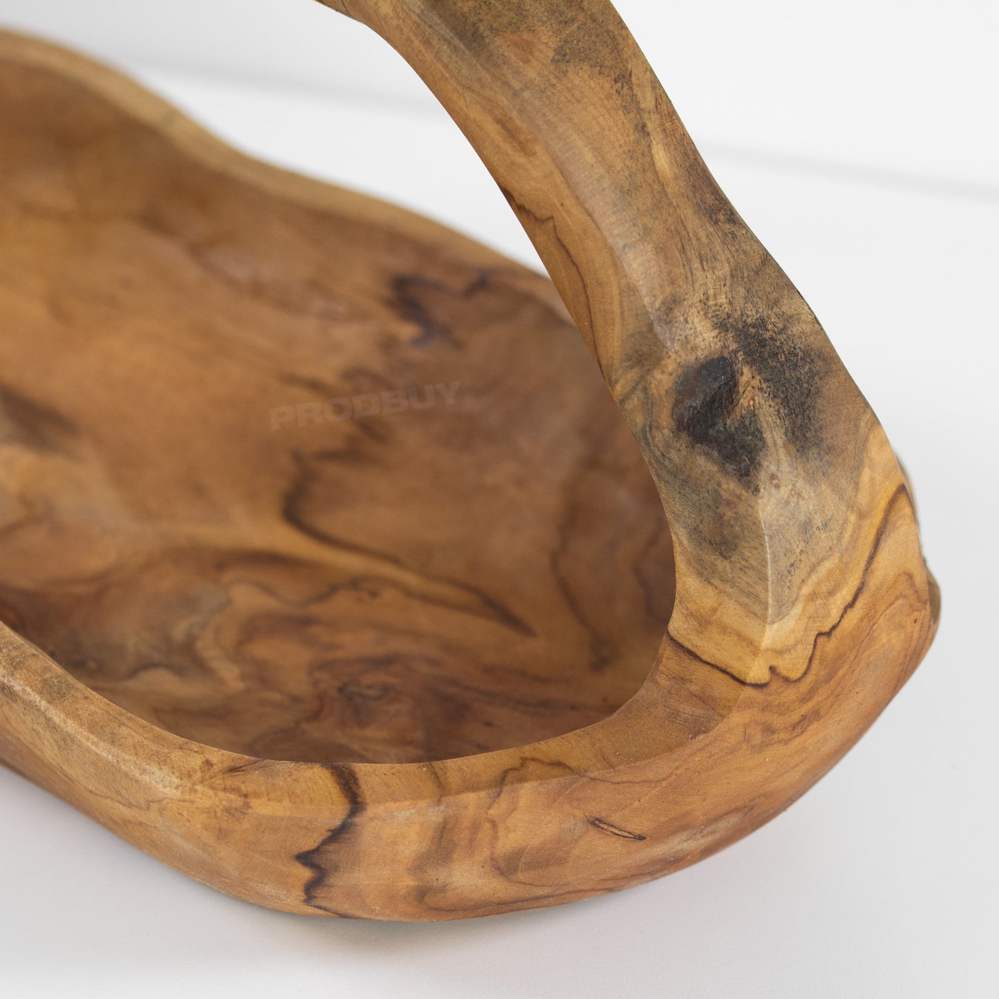 Teak Root Wood Long Trug 36cm Hand Carved