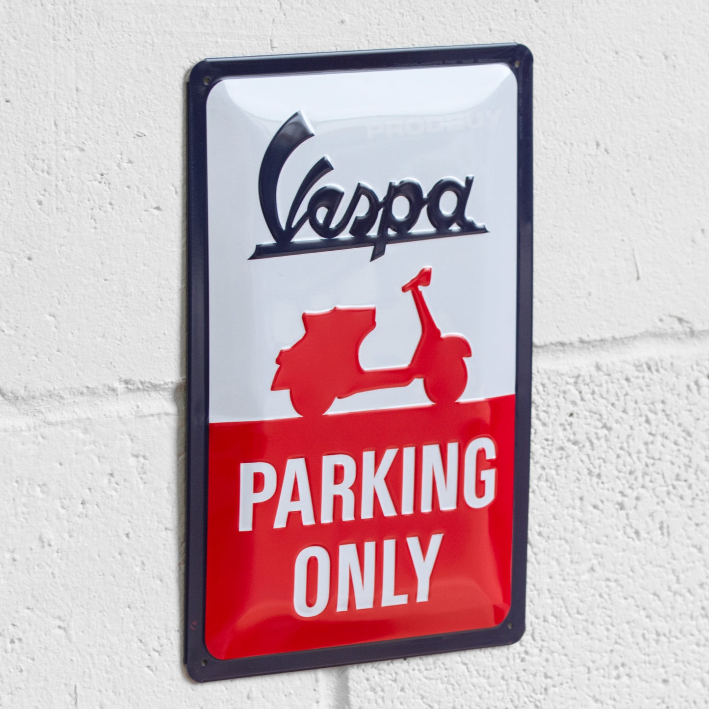 Vespa Parking Only 30cm Metal Wall Sign