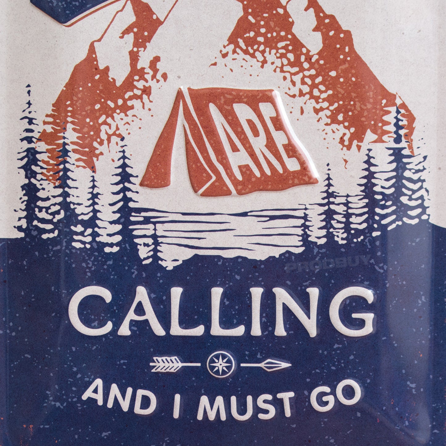 'The Mountains Are Calling' 30cm Metal Wall Sign