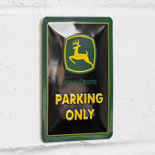 John Deere Parking Only 20cm Metal Wall Sign
