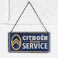 Citroën Service Hanging 20cm Metal Wall Sign