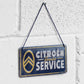 Citroën Service Hanging 20cm Metal Wall Sign