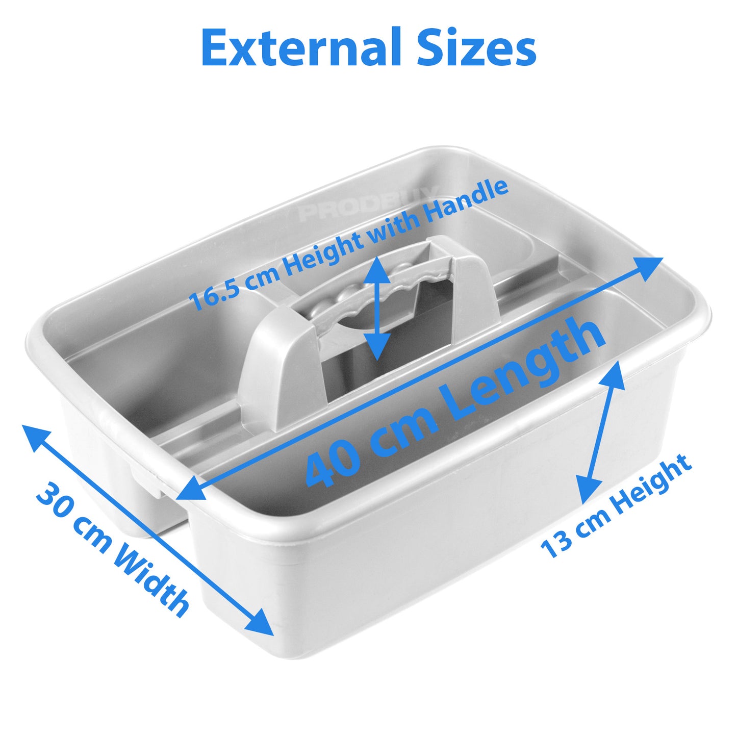 Large 40cm Plastic Storage Tidy with Handle