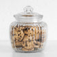 Retro 1.3 Litre Ribbed Glass Kitchen Storage Jar