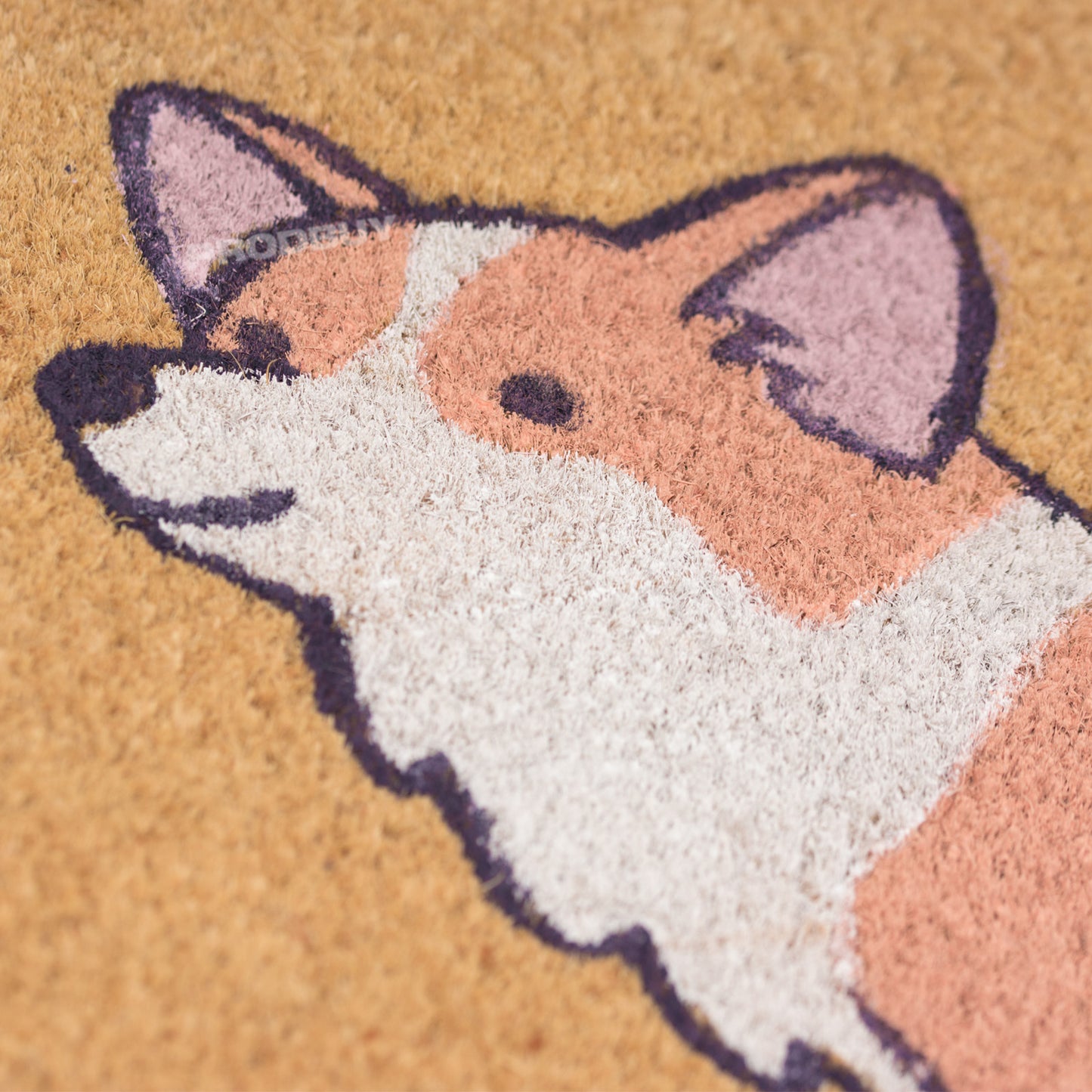 Corgi Dog 60cm x 40cm Coir Door Mat