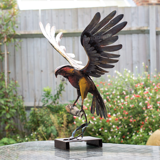 Large Flying Eagle with Fish Metal Garden Lawn Bird Ornament Outdoor Sculpture