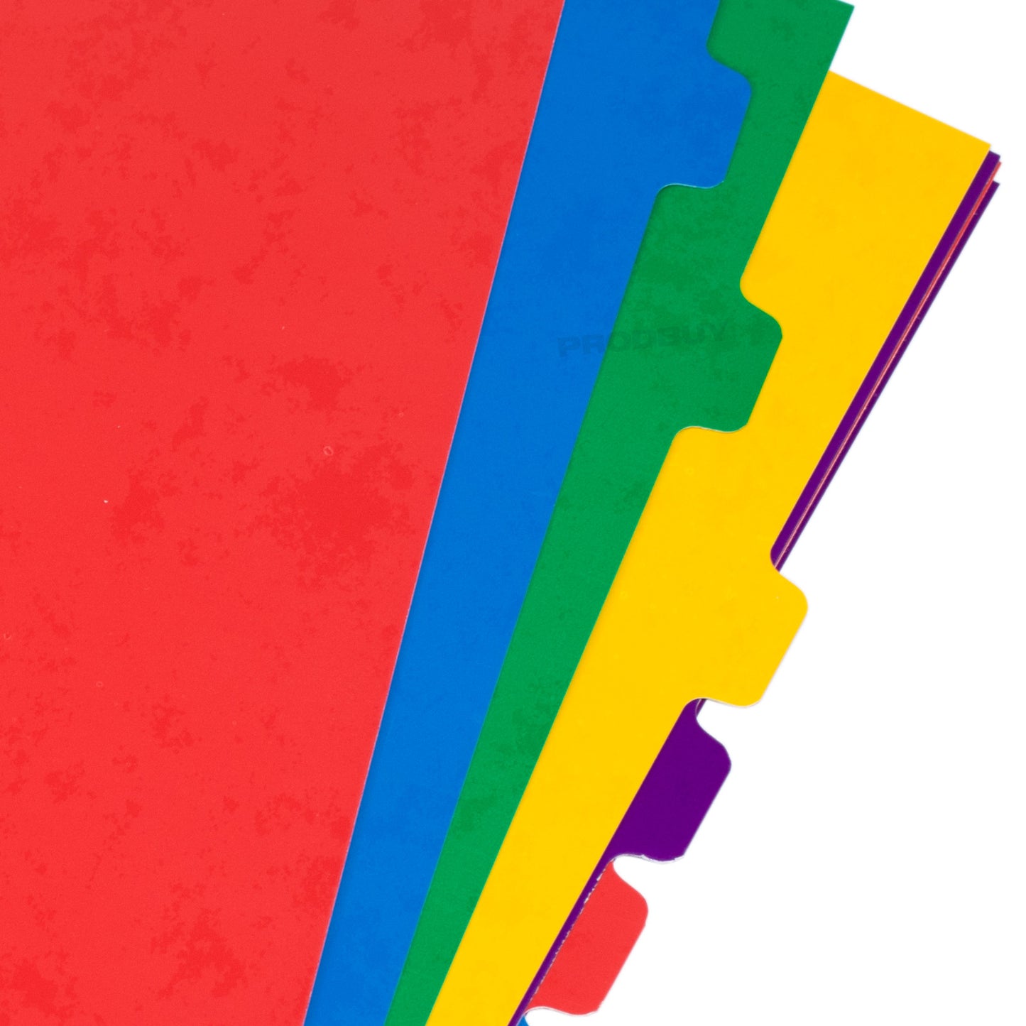 Set of 5 Paperwork Index Subject Dividers 10 Part A4 with Strong 250gsm Colour Card