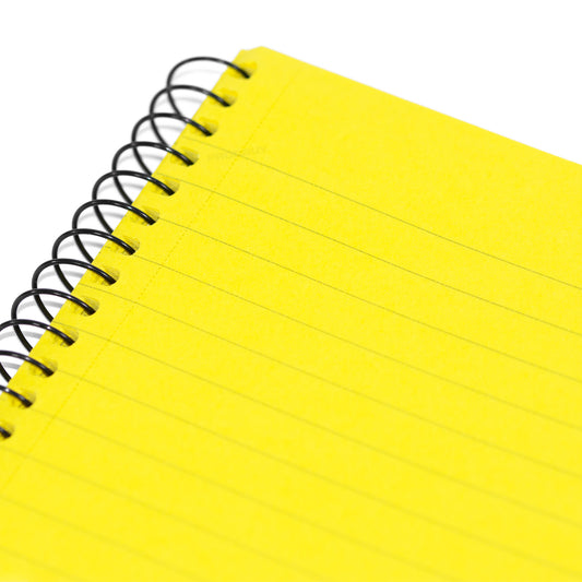 Set of 3 Lemon Yellow A4 Side Spiral Memory Notepads