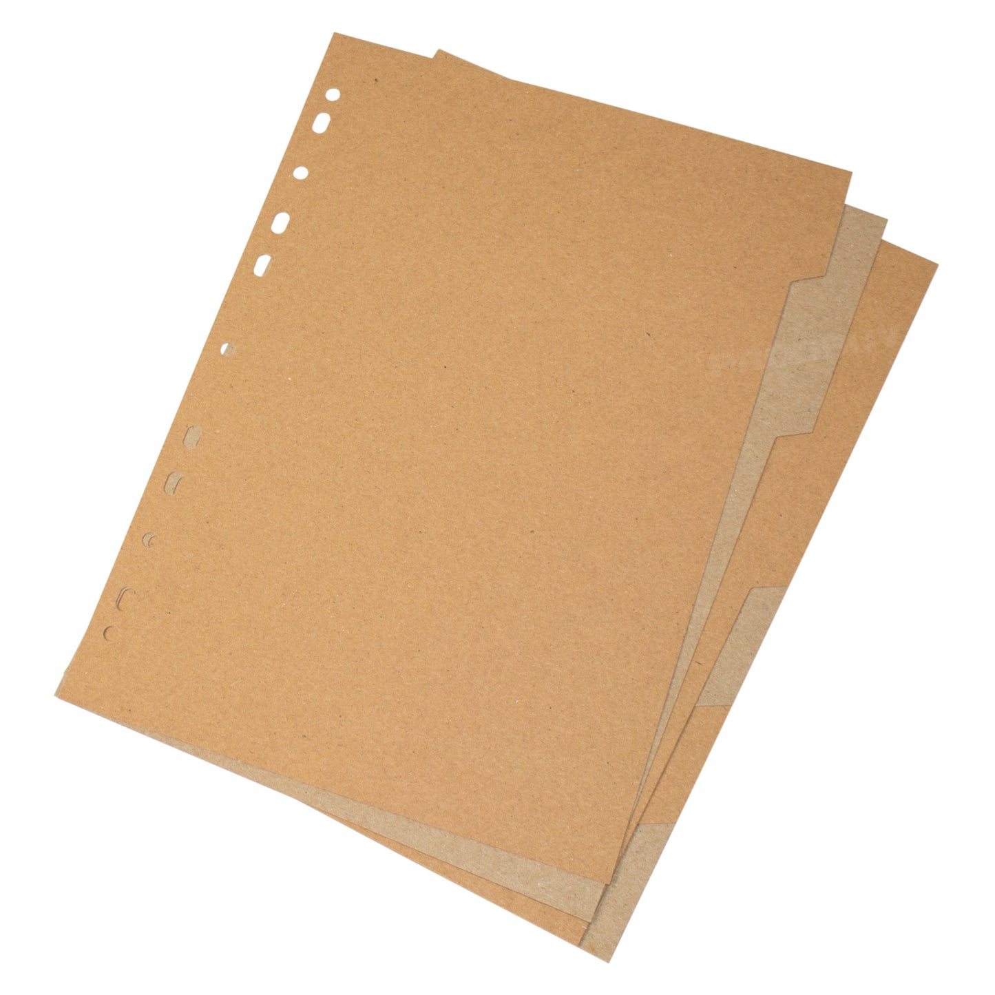 Set of 10 Paperwork Index Subject Dividers 6 Part A4 with Buff Brown Kraft Card
