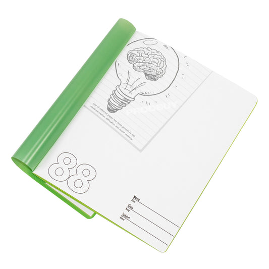 Set of 3 Green A5 Memory Paper Notebooks Lined Dyslexia Pads