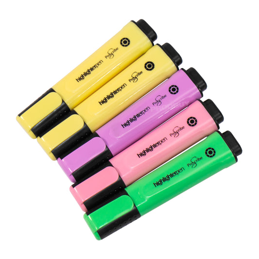 Pack of 5 Pastel Colour Highlighter Pens