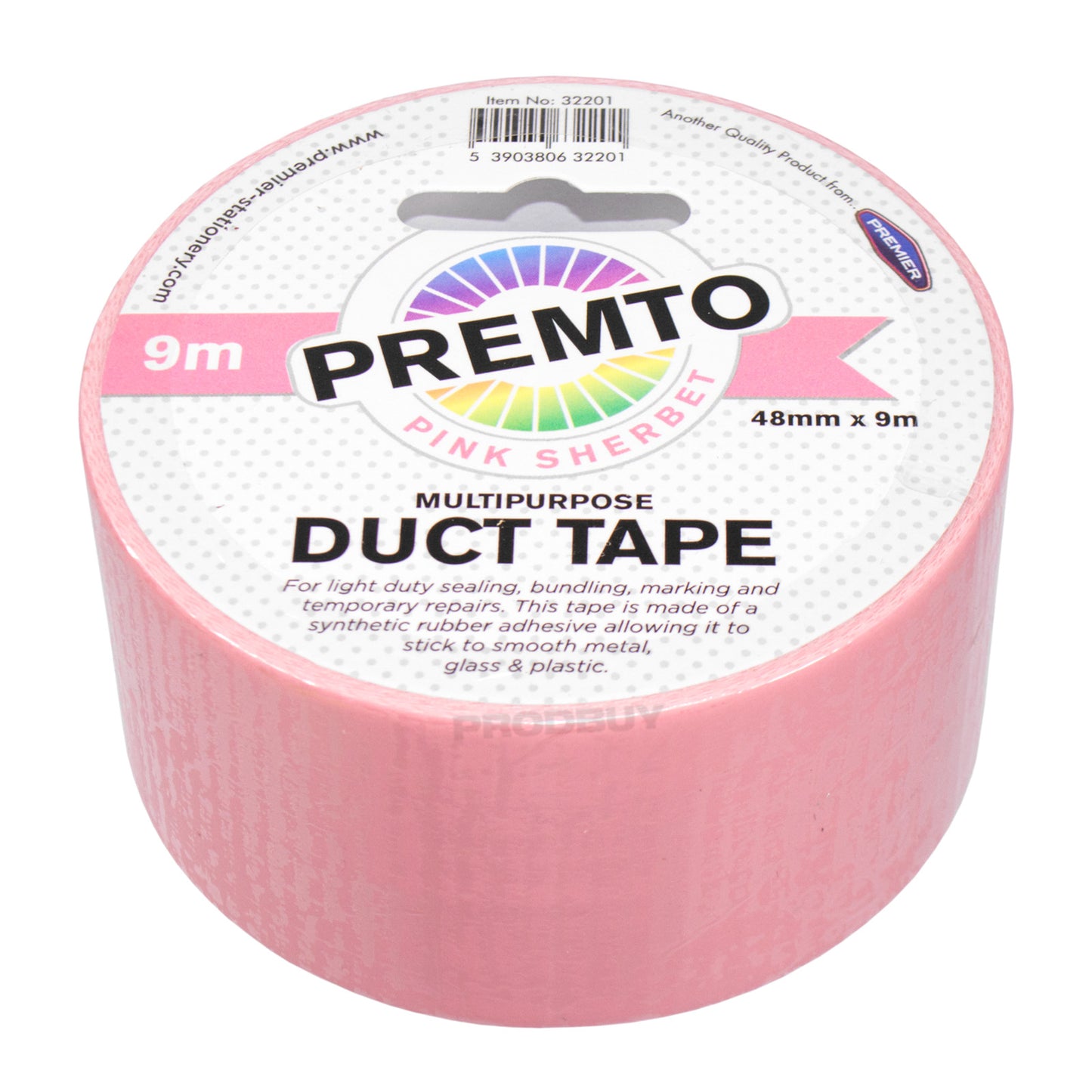 Set of 3 Rolls of Colour Duct Tape 48mm x 9m - Red & Pink Shades