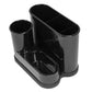 Black Plastic Pen Pot Desktop Tidy Storage Organiser Caddy