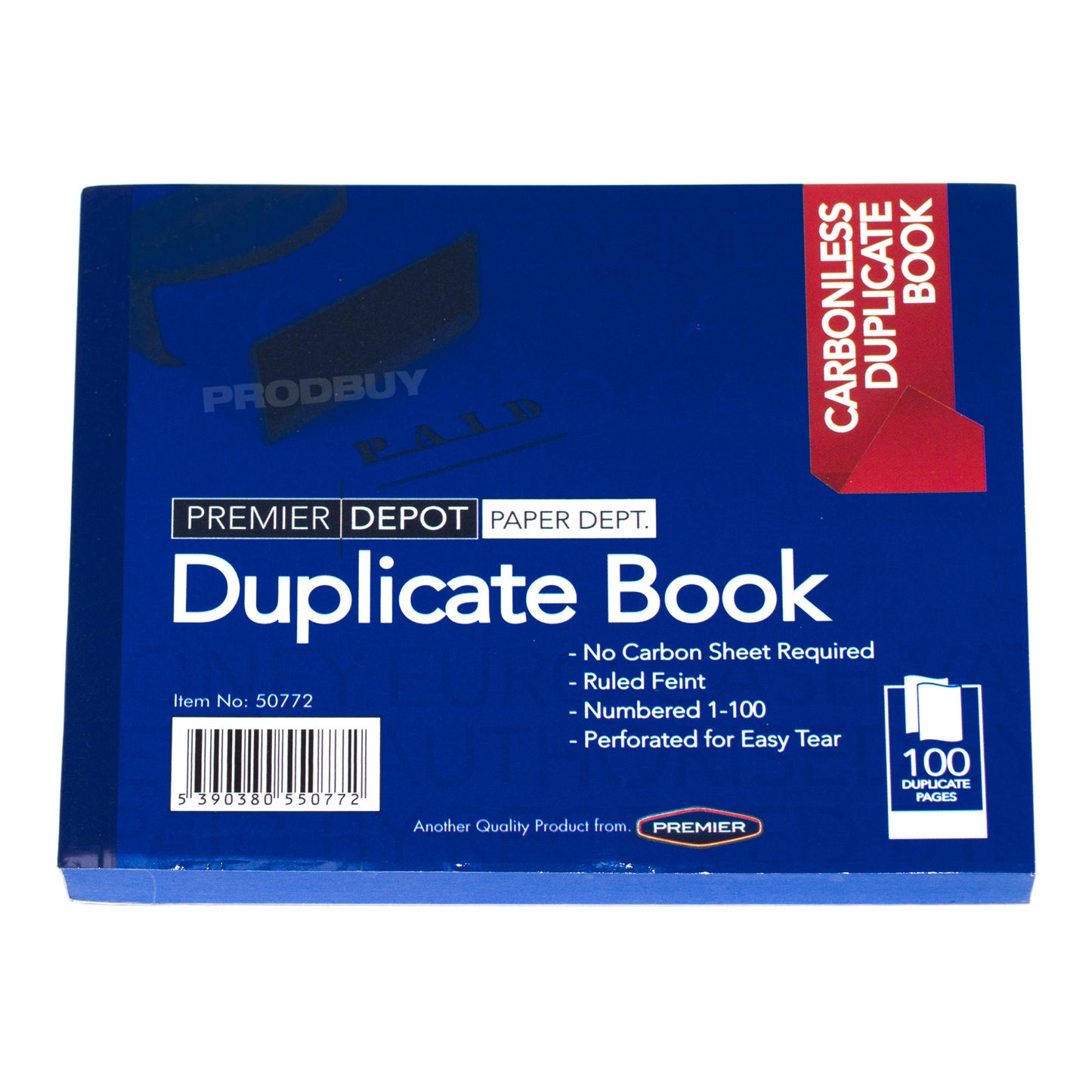 Set of 10 Carbonless Duplicate Books A6 100 Page with Lined & Numbered Pads