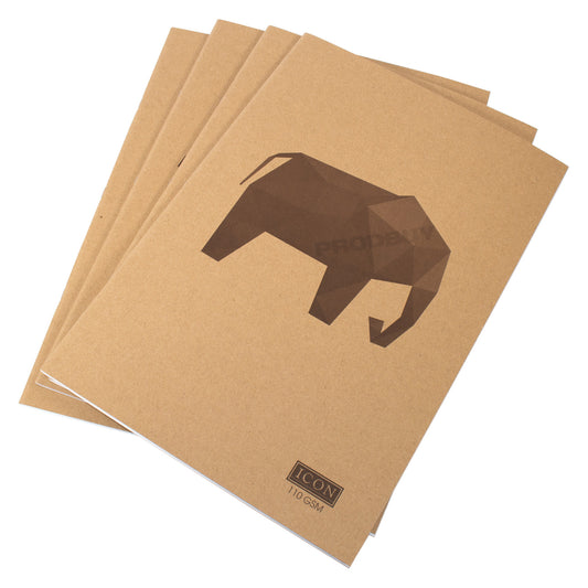 Pack of 4 Animal Blank A3 110gsm Drawing Sketch Books
