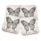 Set of 4 Cork Backed Grey Butterfly Place Mats and Coasters