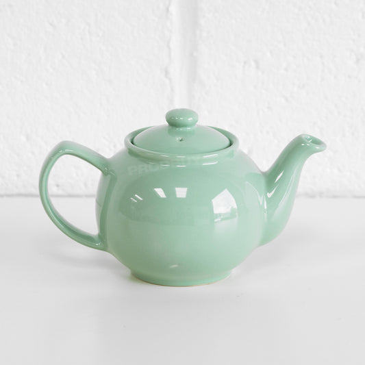 Pastel Mint Green Small 450ml Ceramic Teapot with Vintage Cafe Style