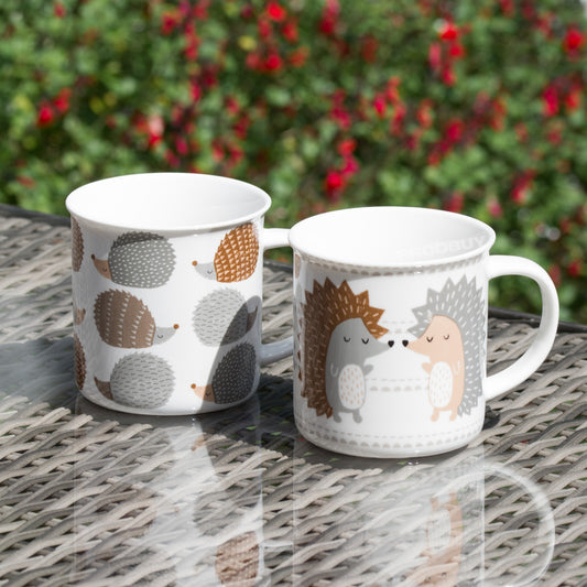 Set of 2 Hedgehog 13oz Coffee Mugs