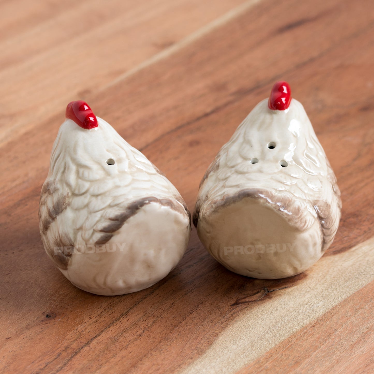 Country Hens Ceramic Salt and Pepper Pots Shakers Set