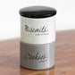 Grey Stackable 'Biscuits' & 'Cookies' Storage Jar Set