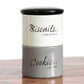 Grey Stackable 'Biscuits' & 'Cookies' Storage Jar Set