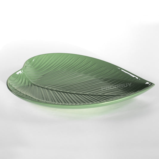 Mason Cash In The Forest - 32cm Green Leaf Serving Platter