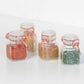 Set of 4 Mini 50ml Copper & Clear Glass Herb Spice Jars