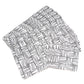 Set of Grey Geometric 4 Placemats & 4 Coasters