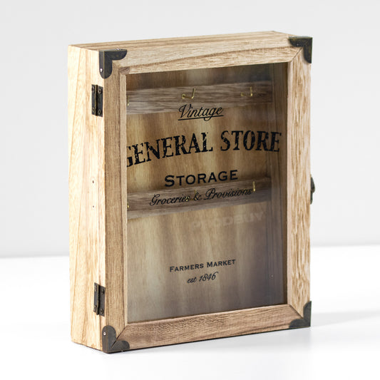General Store Key Storage Cabinet with 6 Internal Hooks