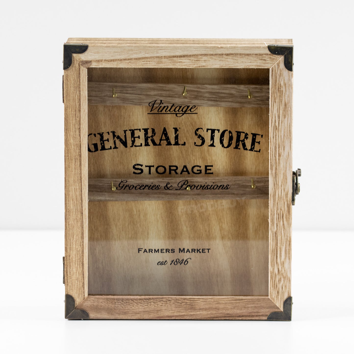General Store Key Storage Cabinet with 6 Internal Hooks