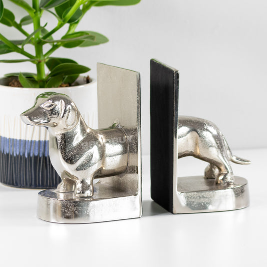 Vintage Style Sausage Dog / Dachshund Metal Bookends