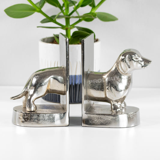 Vintage Style Sausage Dog / Dachshund Metal Bookends