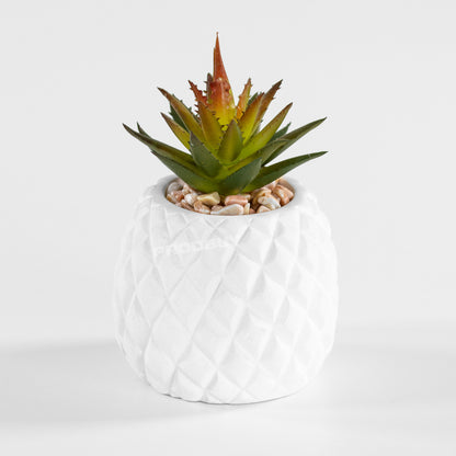 12cm Artificial Succulent Indoor House Plant White Pineapple