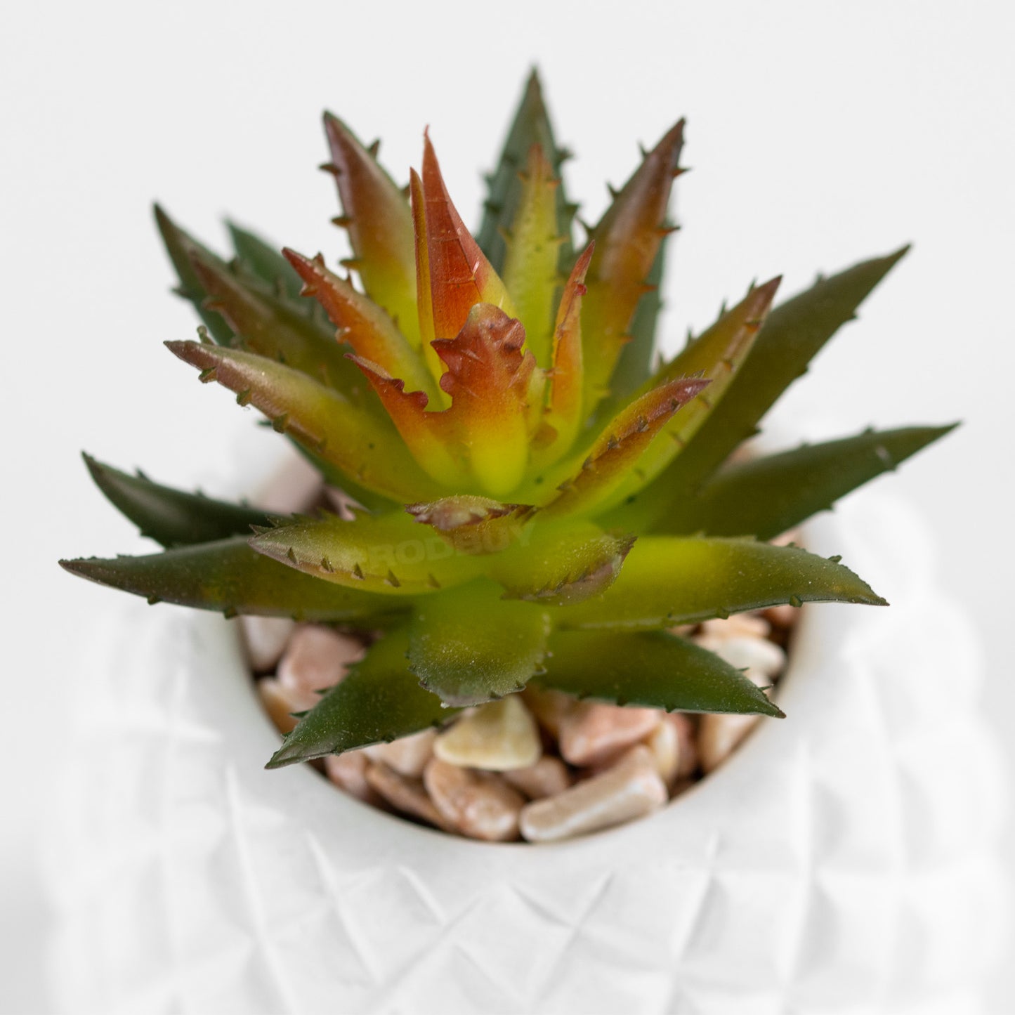 12cm Artificial Succulent Indoor House Plant White Pineapple