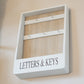 White Wooden Wall Mounted Keys & Letters Holder Rack