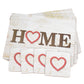 Set of 4 Placemats & Coasters with 'Home' Heart Design