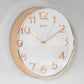 25.5cm Round Rose Gold Plastic Wall Clock